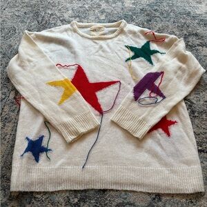 Colorful Star Pattern Women's Sweater